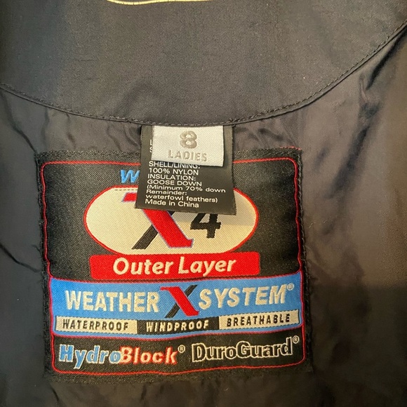 Obermeyer Goose Down Waterproof Snow Puffer Jacket Size 8 - Picture 5 of 16